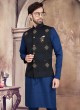 Black And Blue Nehru jacket Set